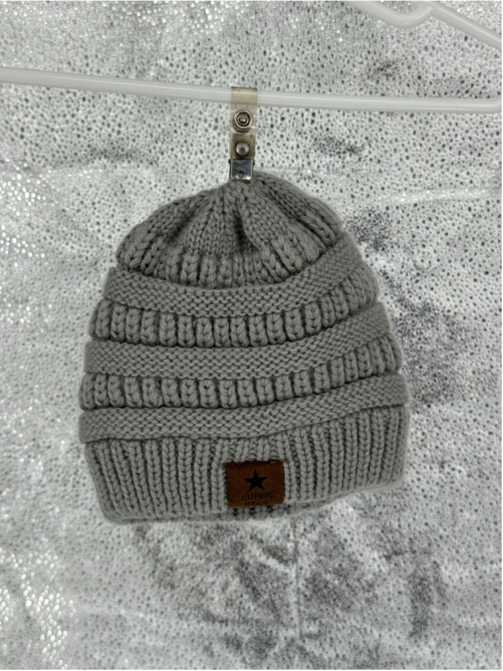 Kids Unbranded Black Grey and NavyKnit Beanie Hats One Size three pack - Picture 3 of 6